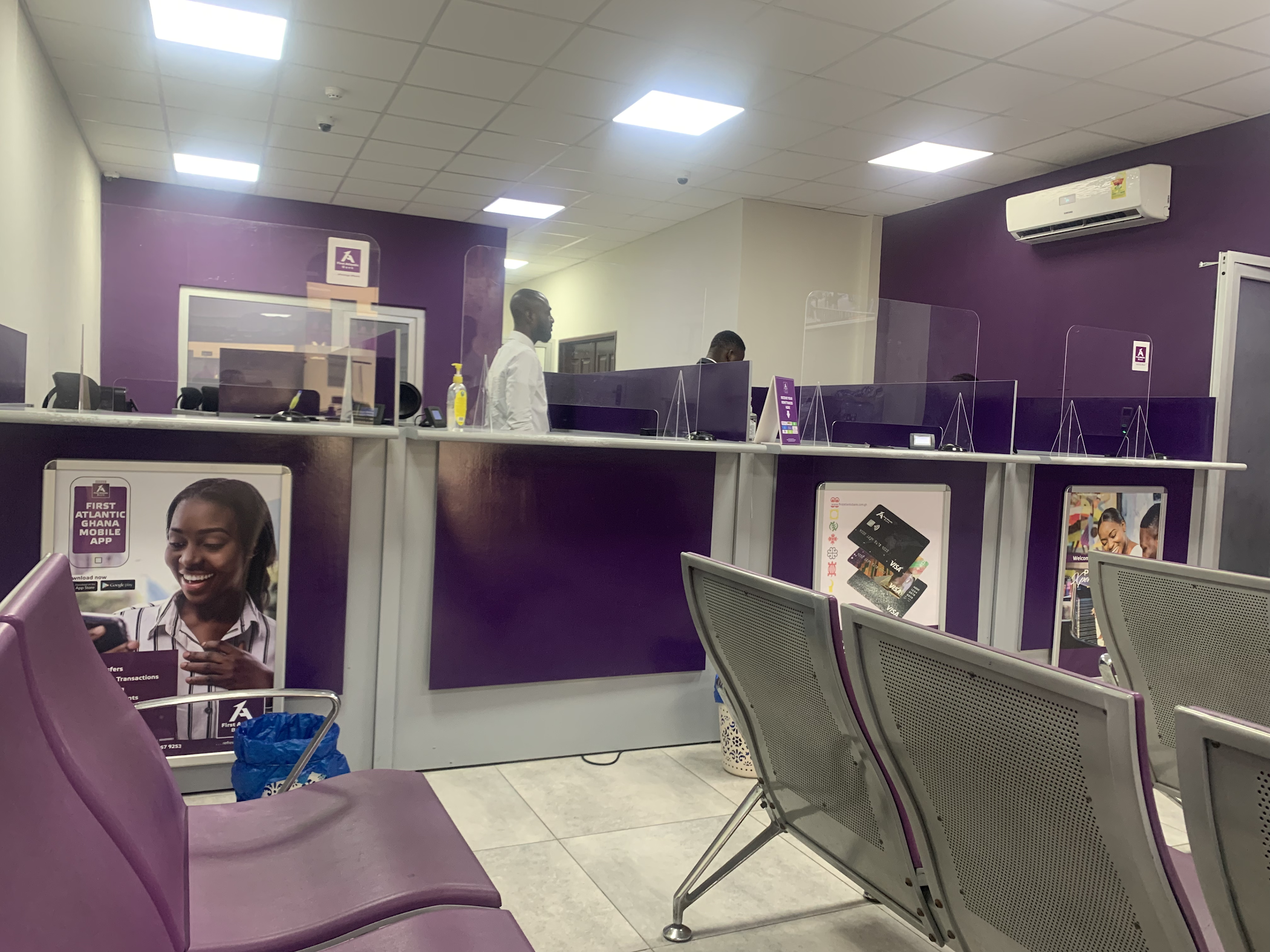 Arrival and context view at First Atlantic Bank | Branch | Kantamanto in Achimota, Greater Accra Region.