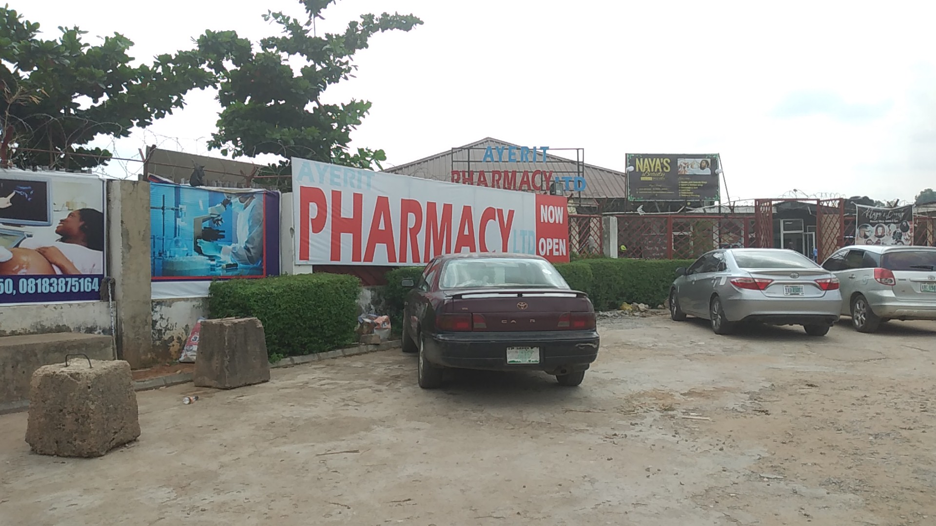 A first look at Ayerit Pharmacy | Nigeria 🇳🇬 in Asokoro, Abuja, helpful for confirming the storefront and the easiest arrival point.