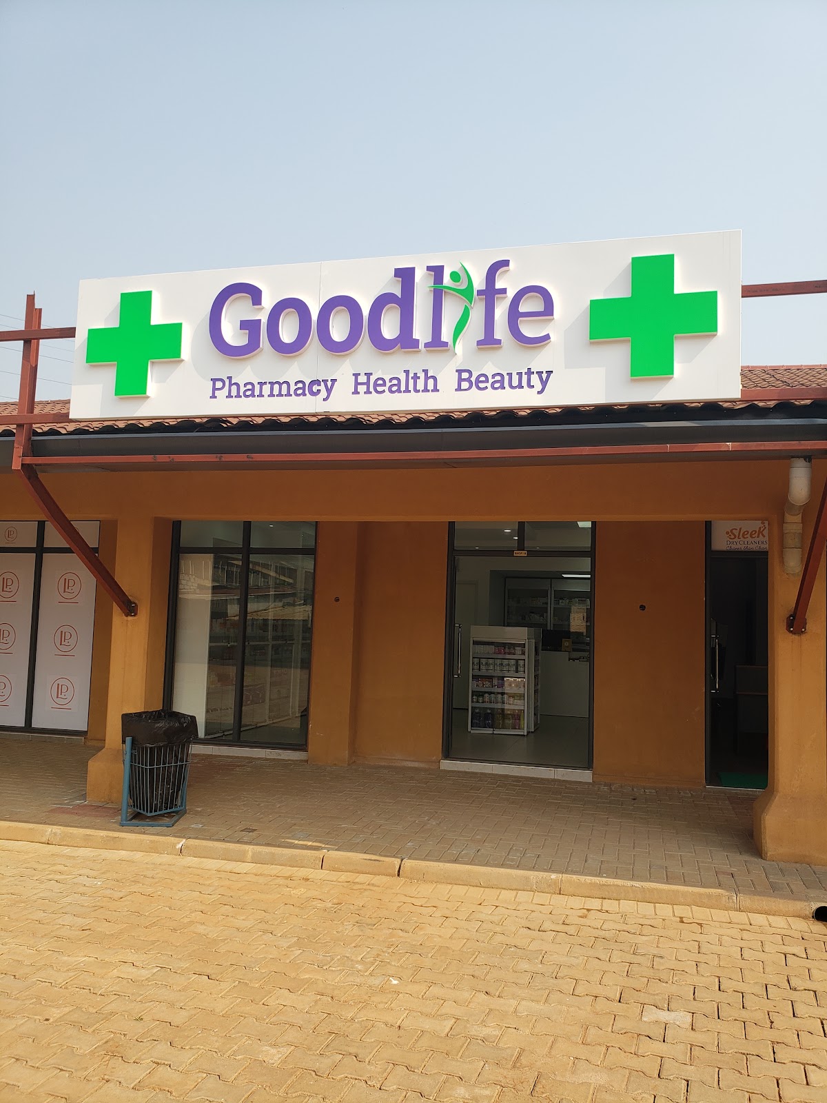 The main pharmacy frontage at GoodLife Pharmacy – Arrow Square | Uganda 🇺🇬, useful for recognising the shop entrance before a quick medicine check or pickup.