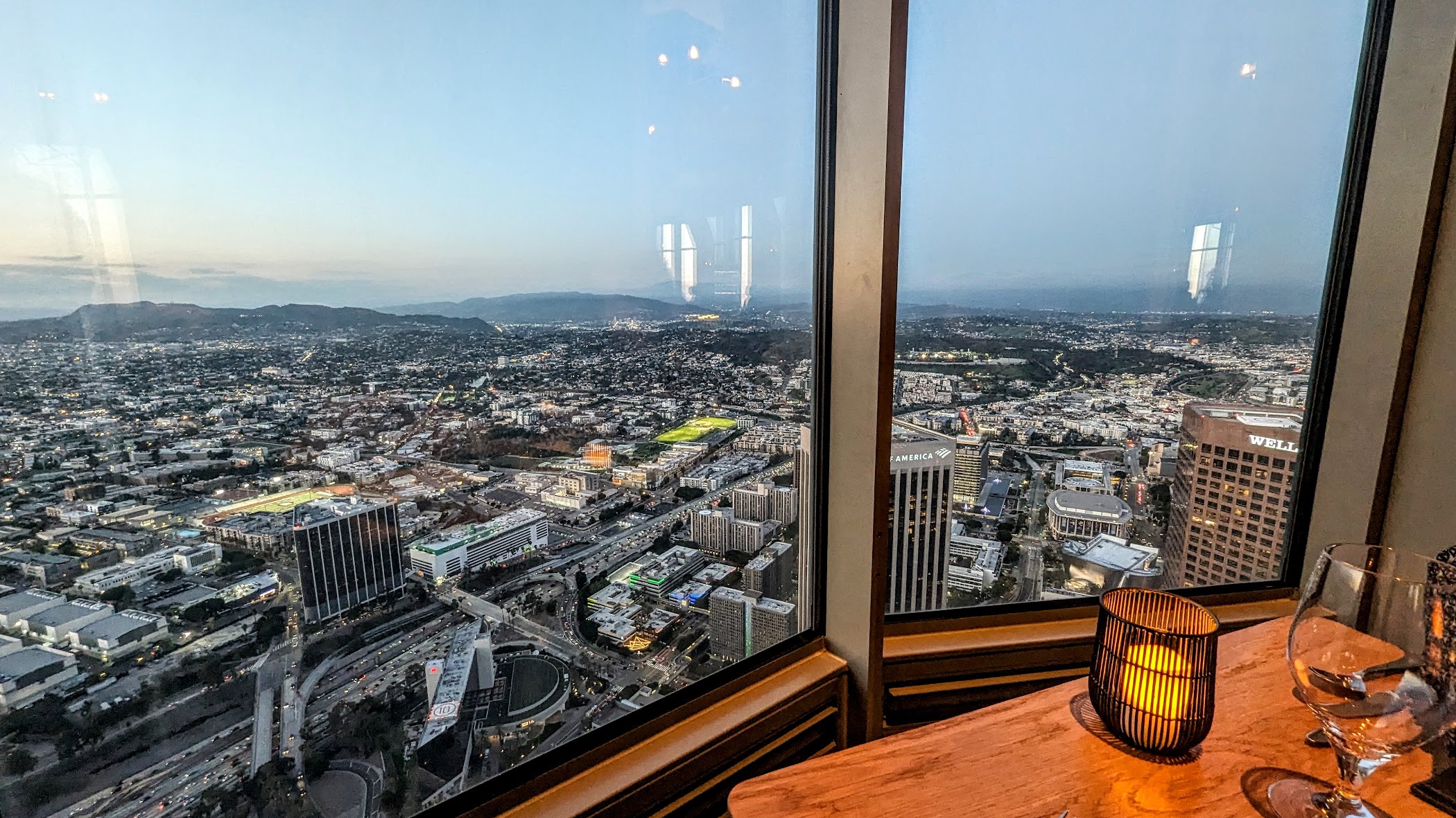 Arrival and context view at 71Above in Downtown Los Angeles.