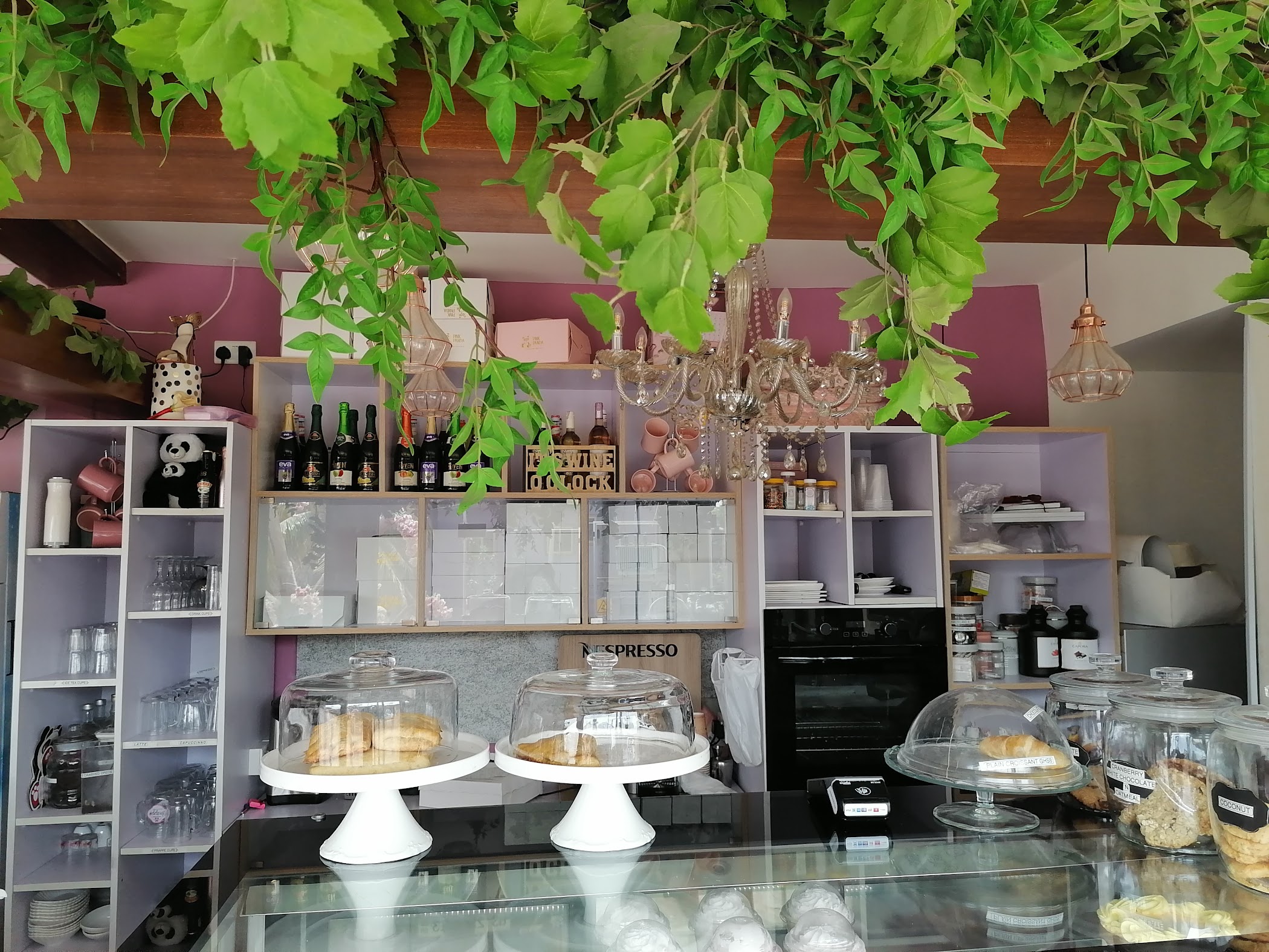 Arrival and context view at Pink Panda Bakery Shop in Accra, Greater Accra Region.