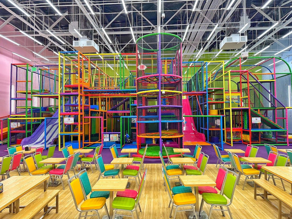 Kids Empire Plaza Fiesta in Atlanta, showing the indoor play setting families come for.