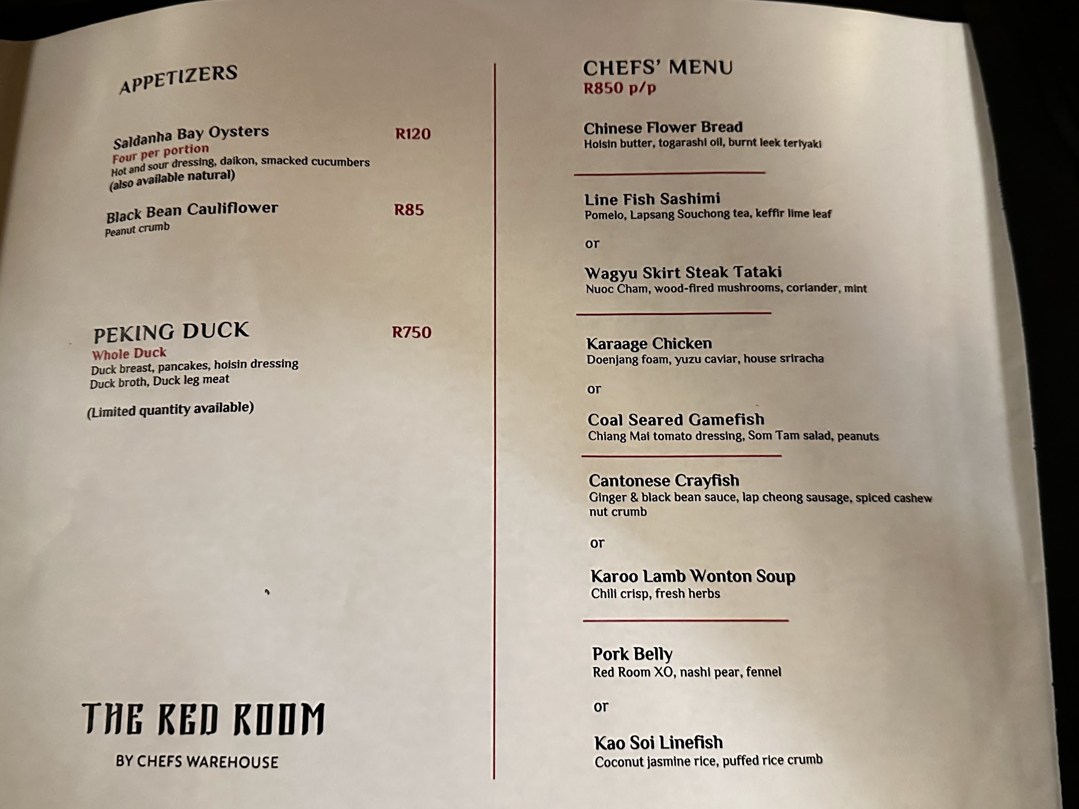 Red Room Menu The Red Room – TortoisePath | South Africa 🇿🇦