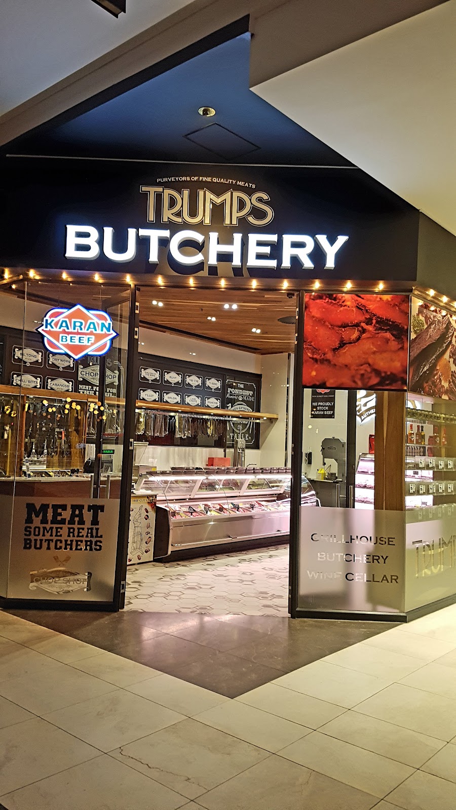 A look at Trumps Grillhouse and Butchery in Nelson Mandela Square, with the kind of room and setting you can expect on arrival.