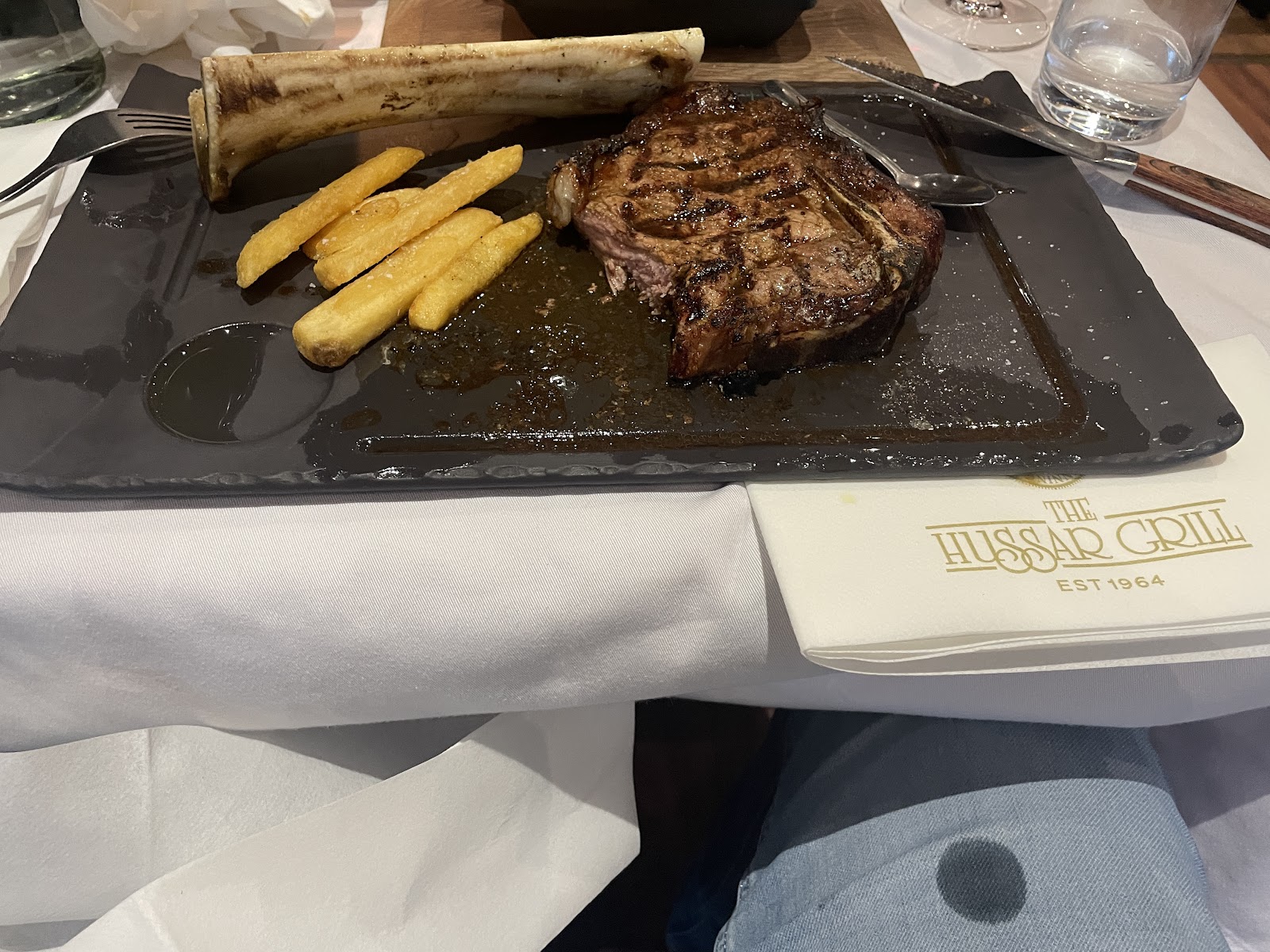 Arrival and context view at The Hussar Grill Stellenbosch in Stellenbosch, Western Cape.