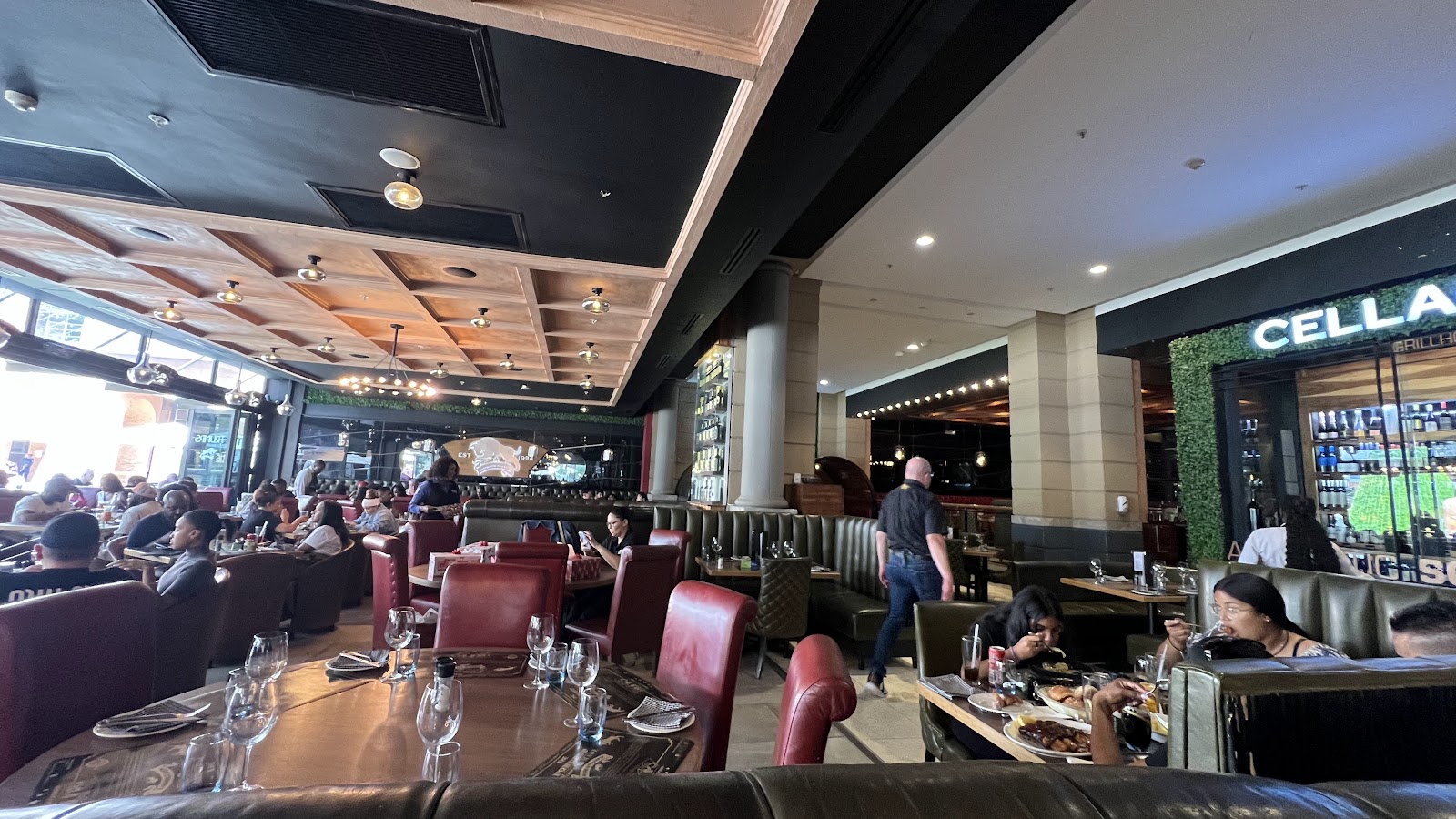 Arrival and context view at Trumps Grillhouse and Butchery in Sandton, Gauteng.
