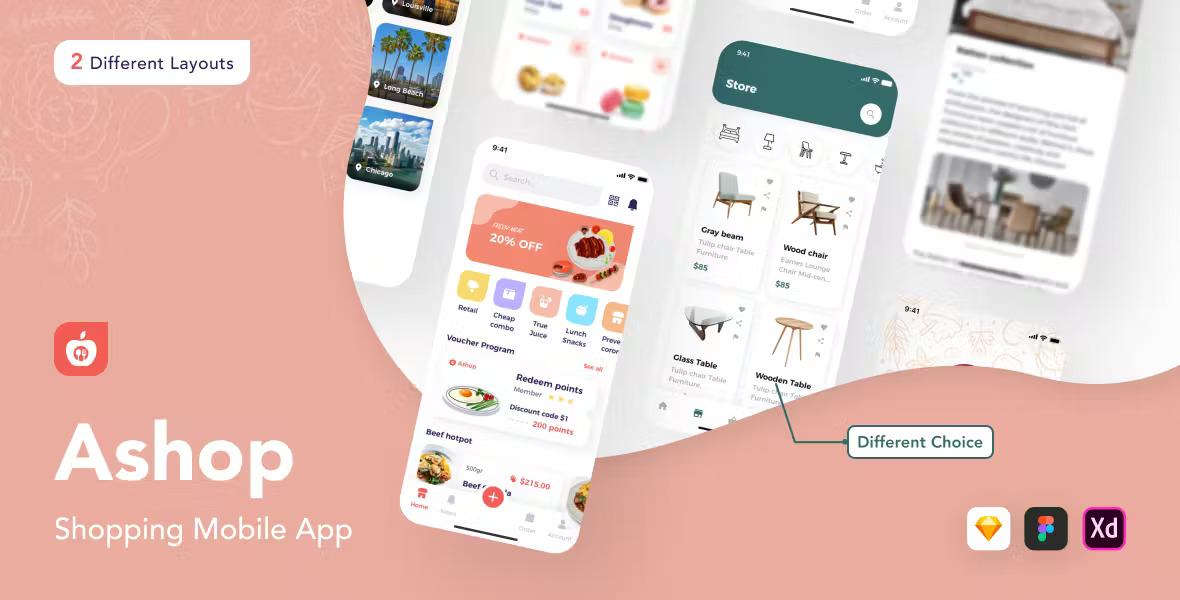 Ashop – Shopping Mobile App – TortoisePath | Spaces🚪