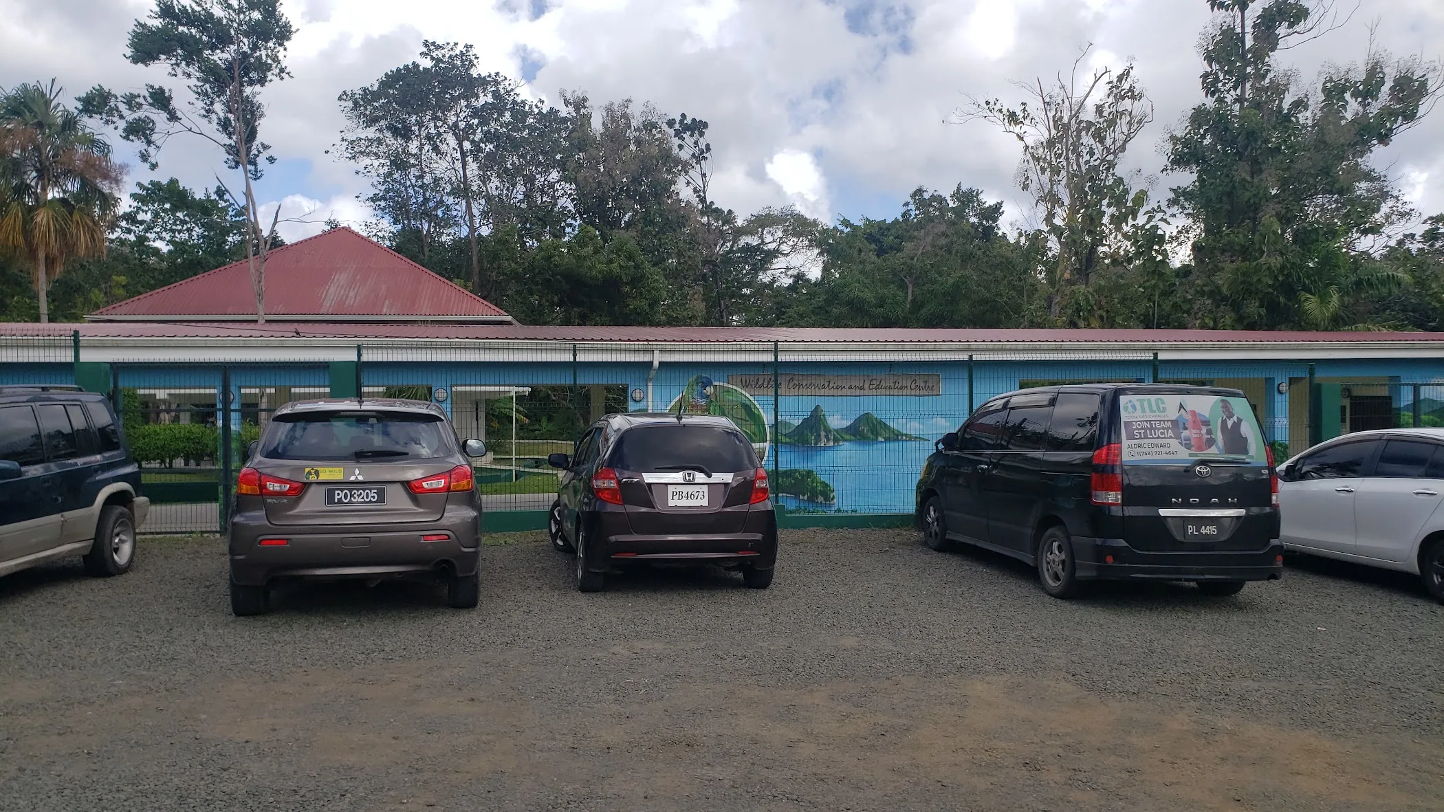 Arrival and context view at Iyanola Zoo in Union, St Lucia.