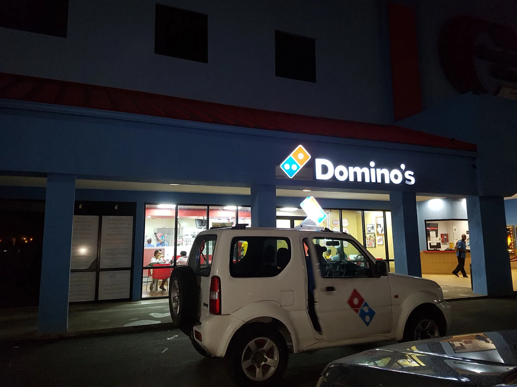 Arrival and context view at Domino’s Pizza | Choc in Choc, Gros Islet.