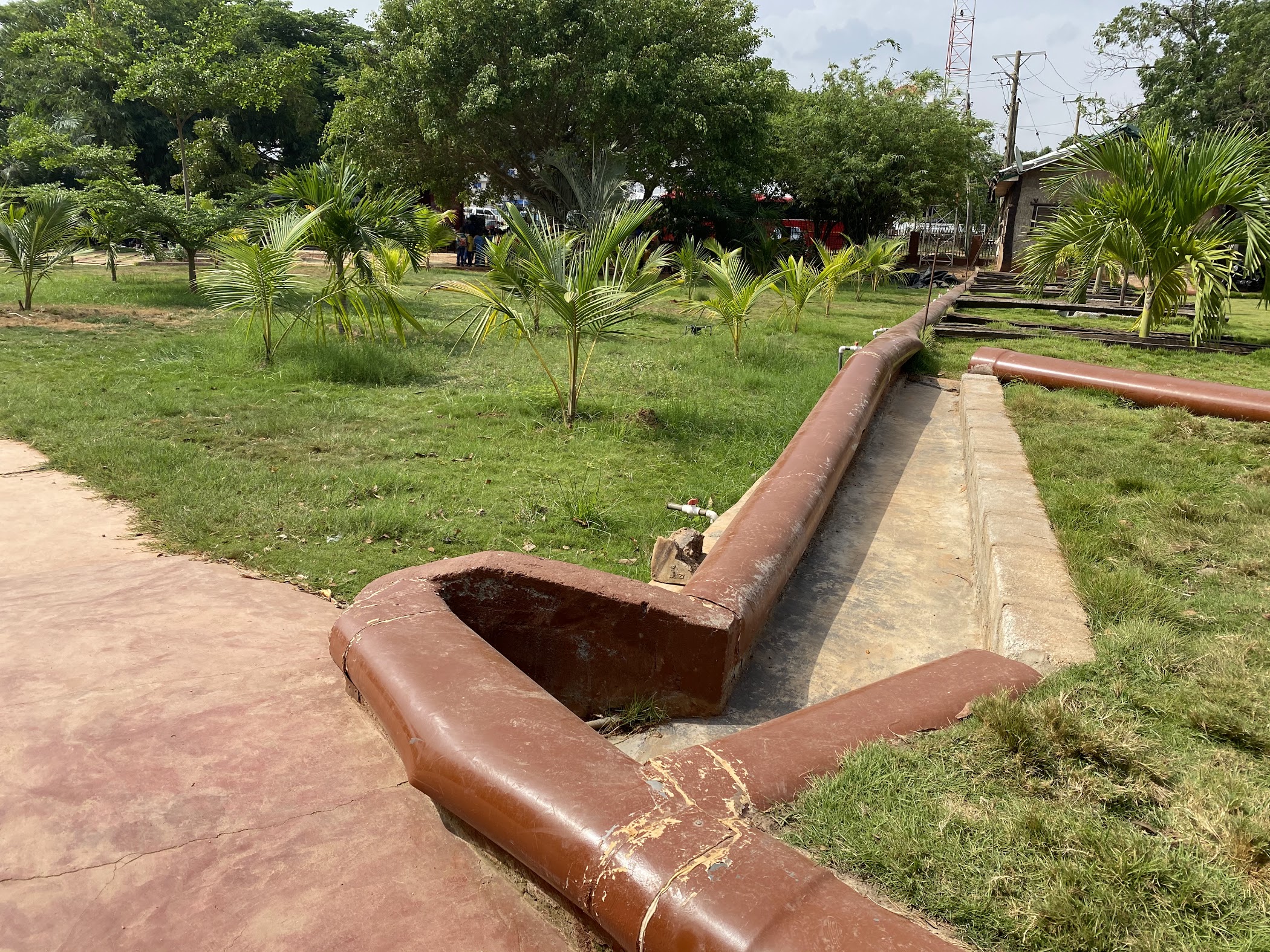 Arrival and context view at Legon Botanical Gardens Playground in Accra, Greater Accra Region.