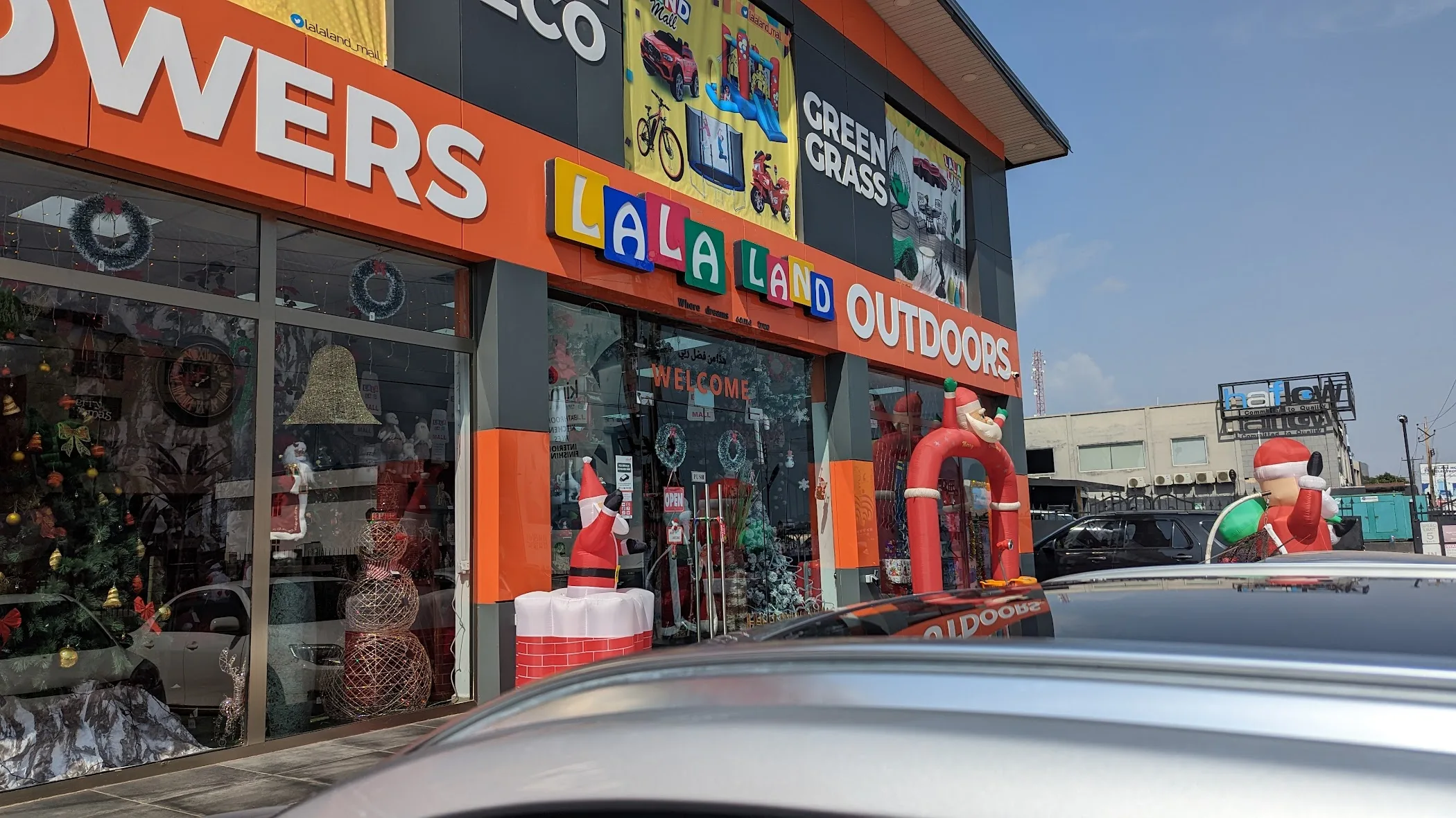 Arrival and context view at Lalaland Mall – Spintex in Accra, Greater Accra Region.