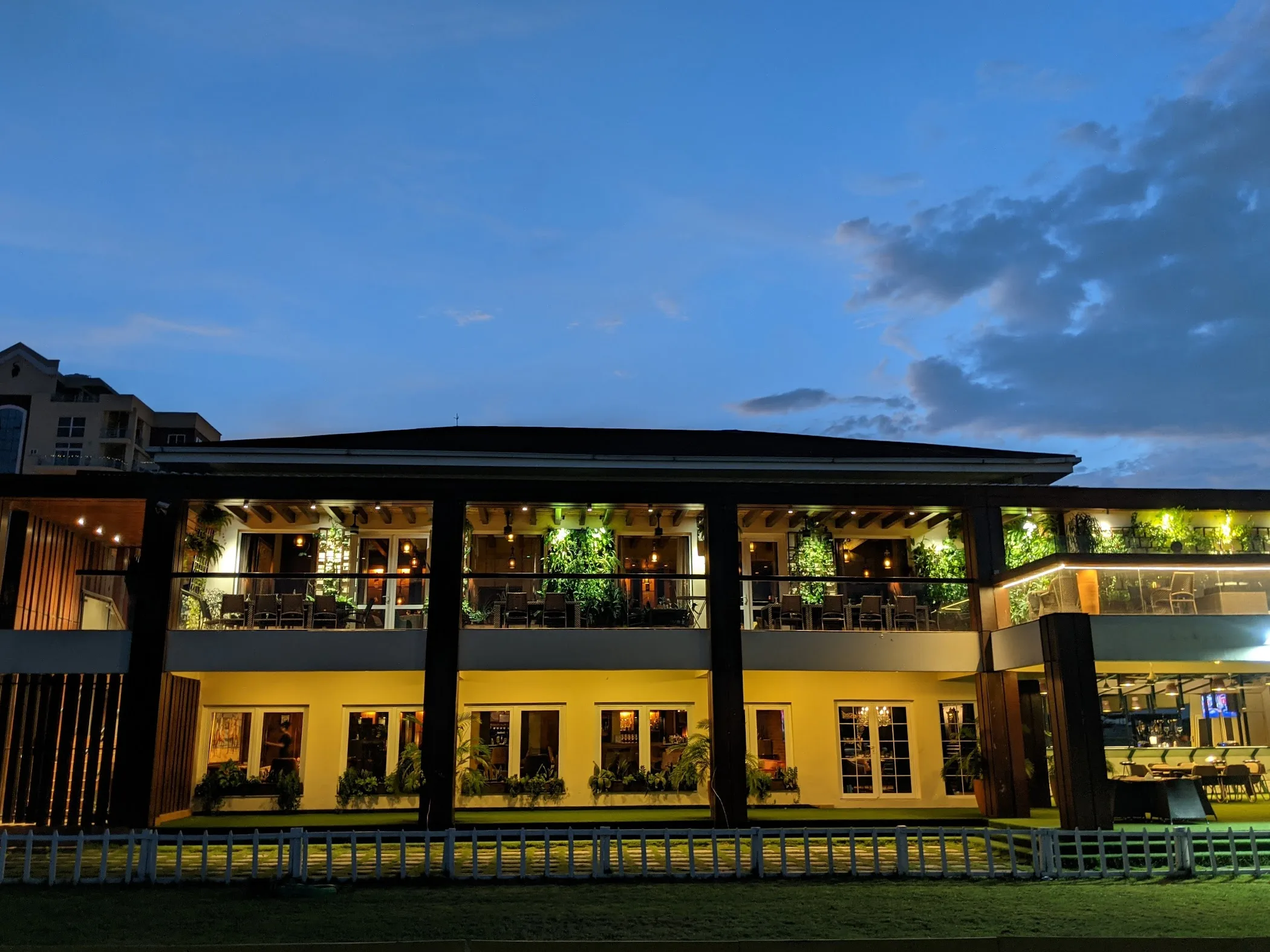 Arrival and context view at Polo Club Restaurant & Lounge in Accra, Greater Accra Region.