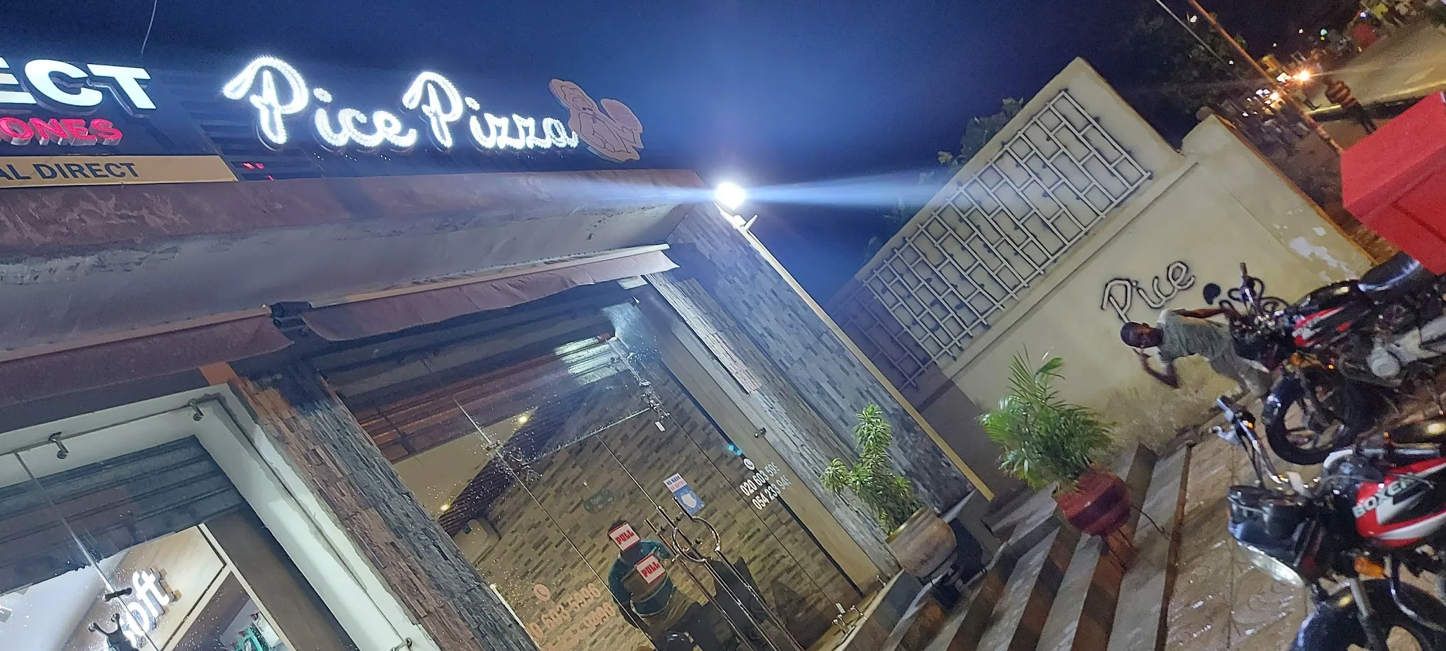 Arrival and context view at Pice Pizza and Restaurant | Ayeduase in Kumasi, Ashanti Region.