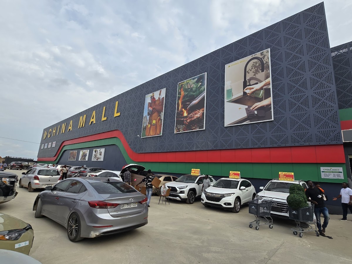Arrival and context view at China Mall Airport in China Mall Airport, Spintex Rd, Accra, Ghana.