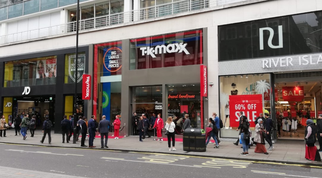 A first look at TK Maxx | Oxford Street | London, showing the storefront and the kind of retail stop you are walking into on Oxford Street.