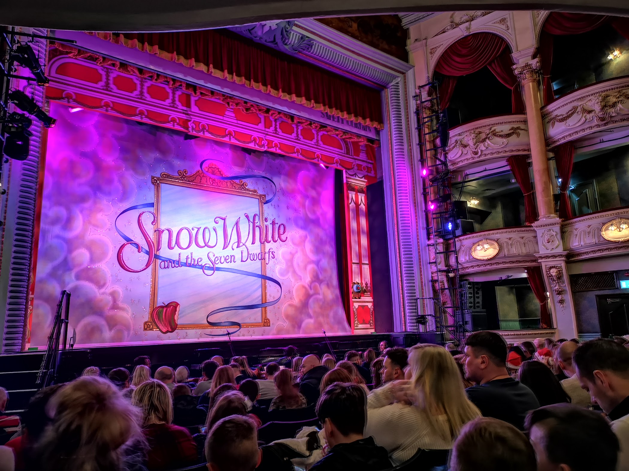 Arrival and context view at Grand Opera House in England.