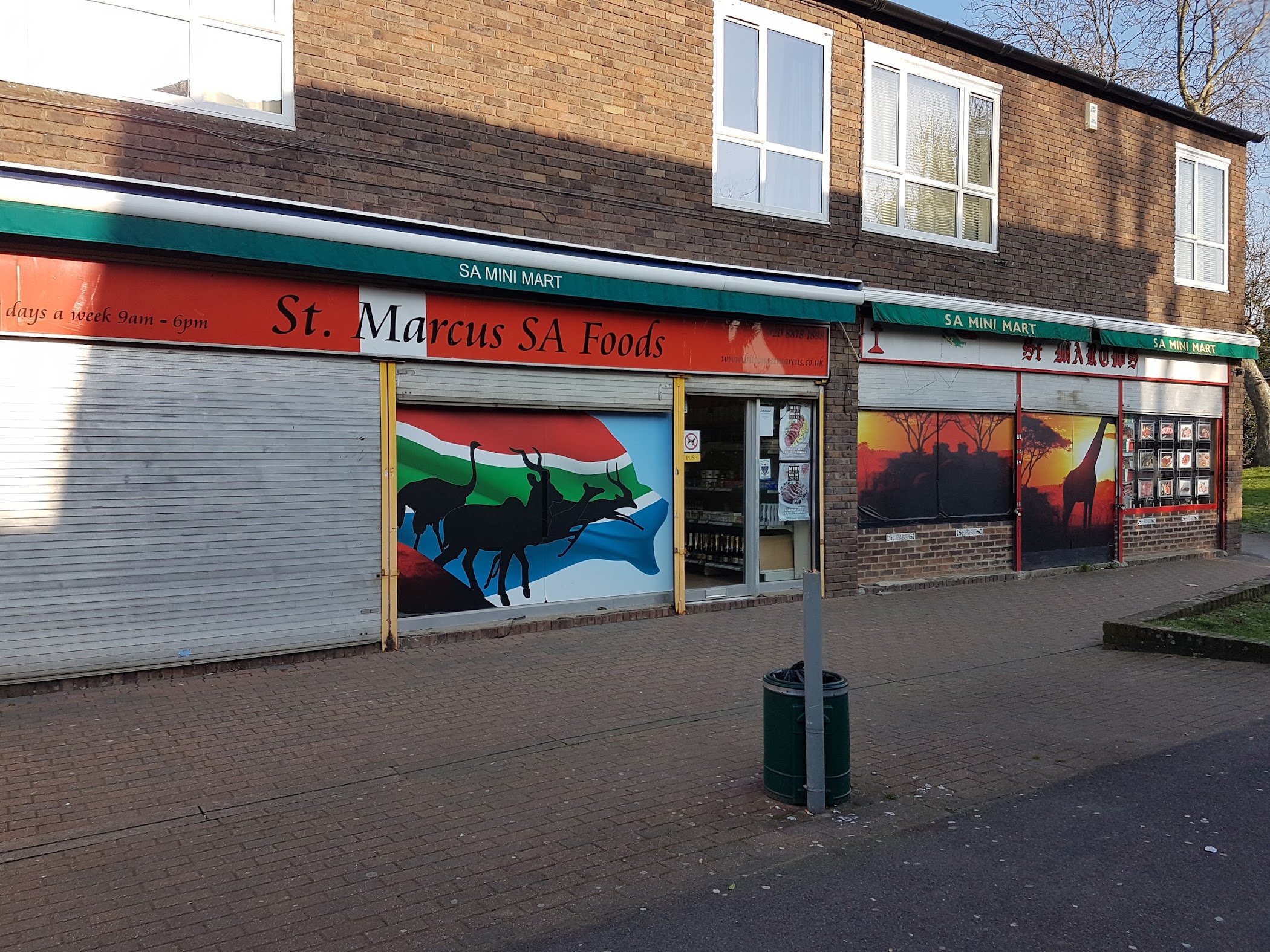 Arrival and context view at St Marcus Fine Foods Ltd | Roehampton in England.