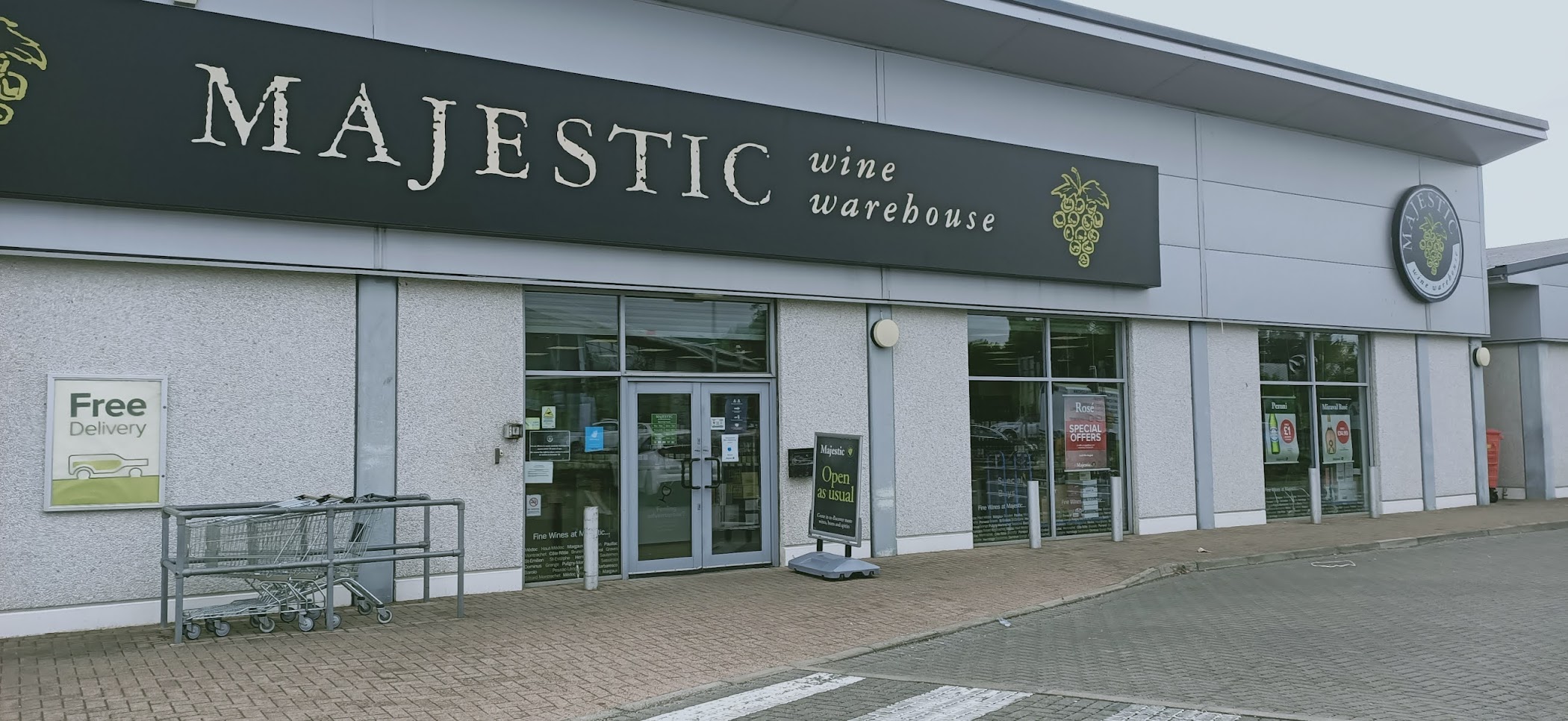 A first look at Majestic Wine | Stirling, showing the storefront and the kind of retail stop you are actually arriving at in Stirling.