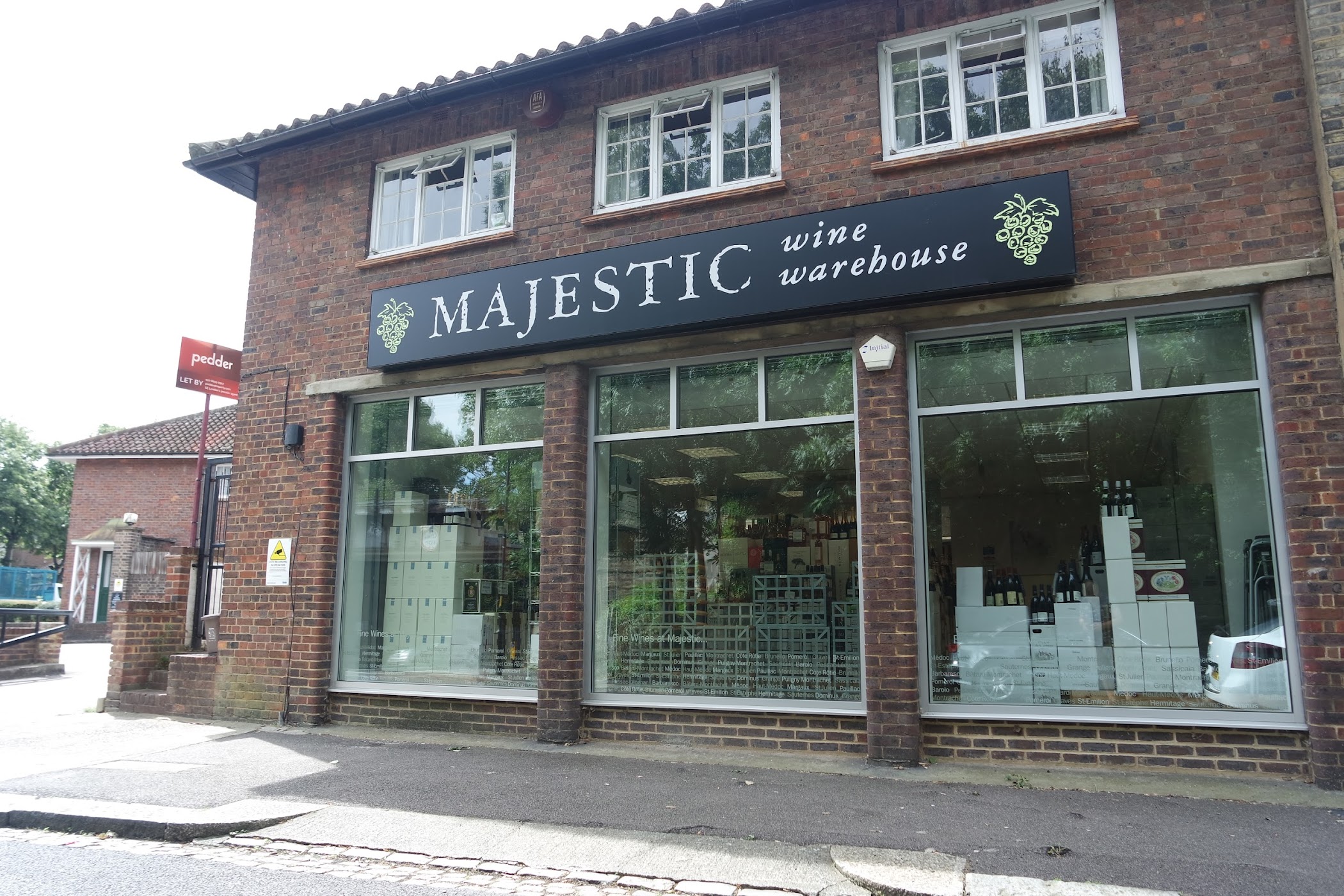 A first look at Majestic Wine | West Dulwich, showing the storefront and the kind of retail stop it is in West Dulwich.